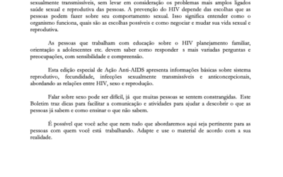 Ação anti AIDS nº 37 – HIV e saúde reprodutiva