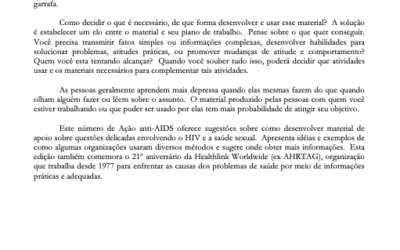 Ação anti AIDS nº 41 – Transmitindo mensagens claras