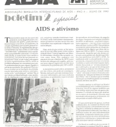 Boletim ABIA – AIDS e ativismo – Edição Especial nº 2