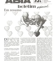 Boletim ABIA nº 13 – Em resumo – Edição Especial nº 1