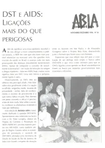 Boletim ABIA nº 34 – DST E AIDS: Ligações mais do que perigosas